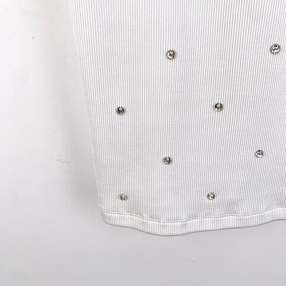 Givenchy White Diamond-Studded Sleeveless Knitted Vest M Brand New With Tag - Picture 7 of 8